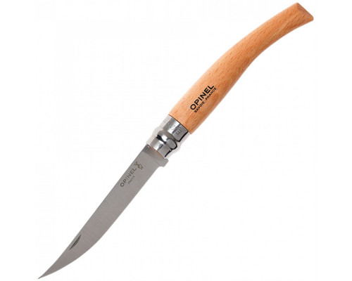Нож Opinel филейный №10, нержавеющая сталь, рукоять бук