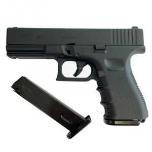 Сигнальный пистолет Retay G17 Glock, кал. 5,5 мм под 10ТК, черный