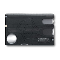 Швейцарская карточка Victorinox SwissCard Classic, 10 функций, корпус из черного полупрозрачного пластика